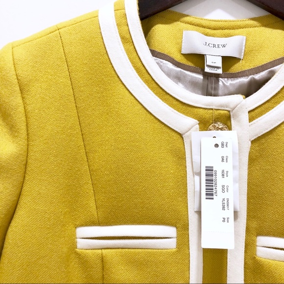 NWT J. Crew Collarless Military Style Jacket - Picture 3 of 8